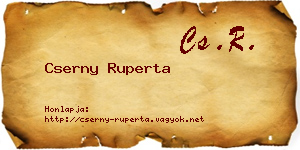Cserny Ruperta névjegykártya